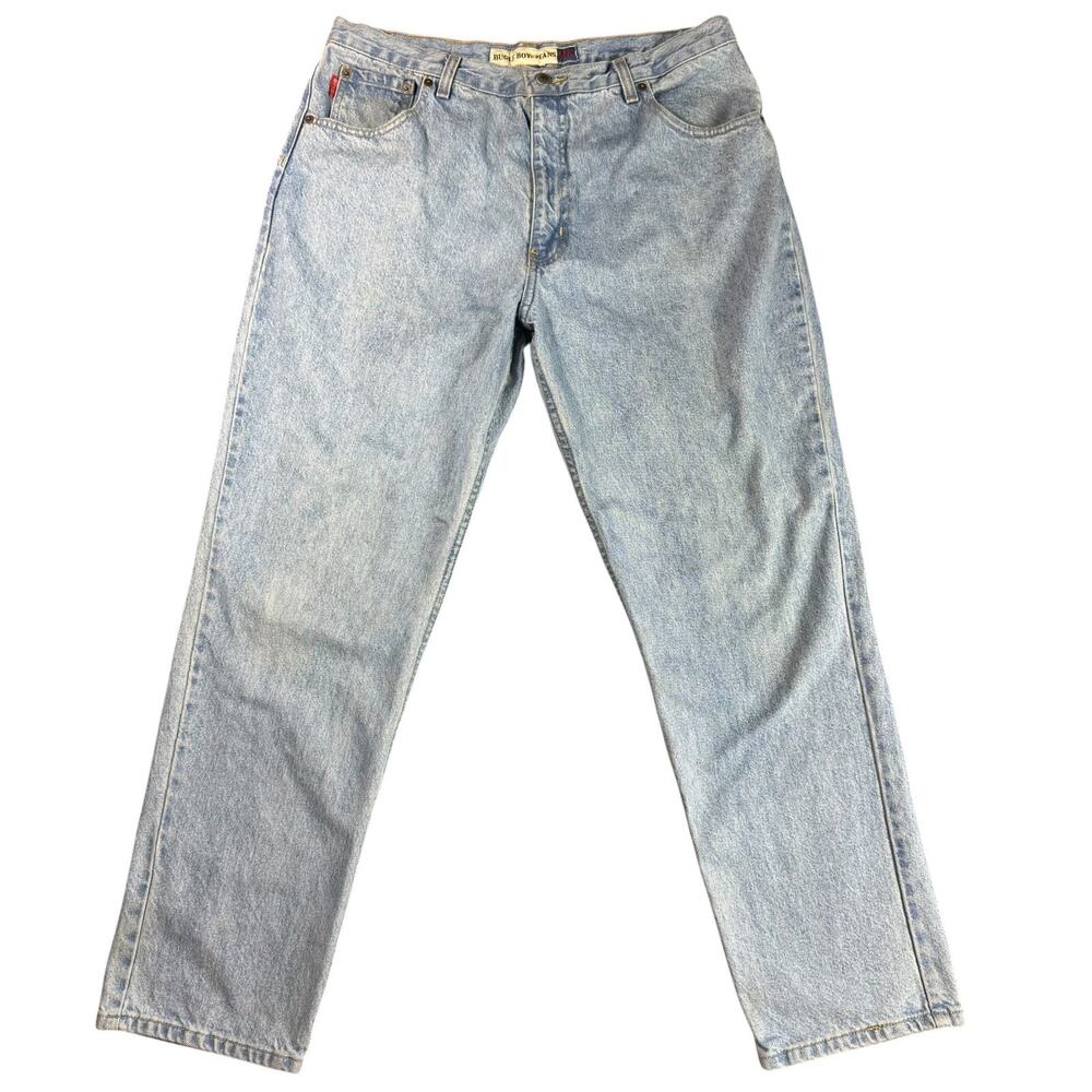 Vintage 90s Bugle Boy Jeans Mens 34x30 Blue Relaxed Stonewash Denim 750 Y2K